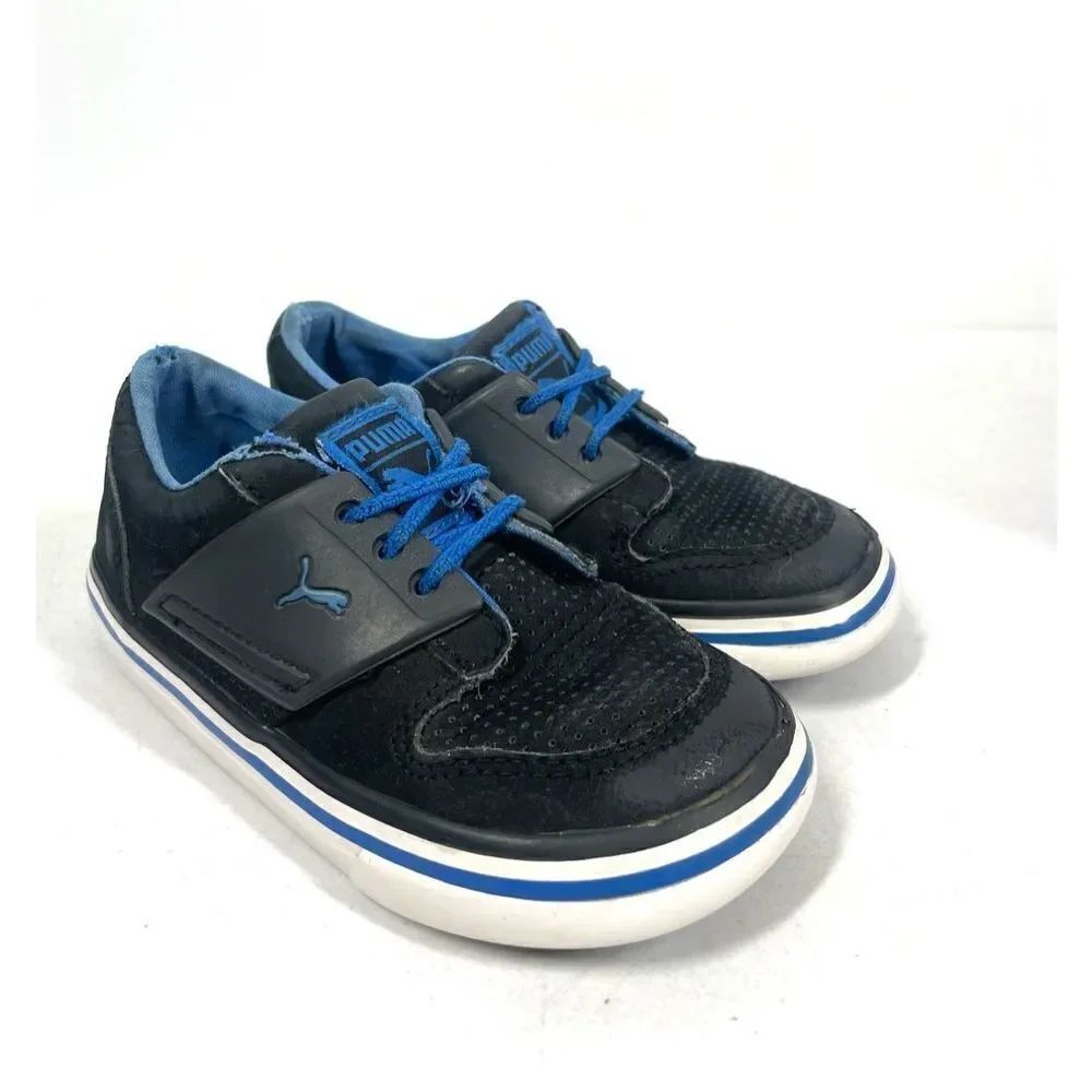 Puma Kids El Ace 2 Casual Leather Sneaker Boys Unisex Toddler Size 8